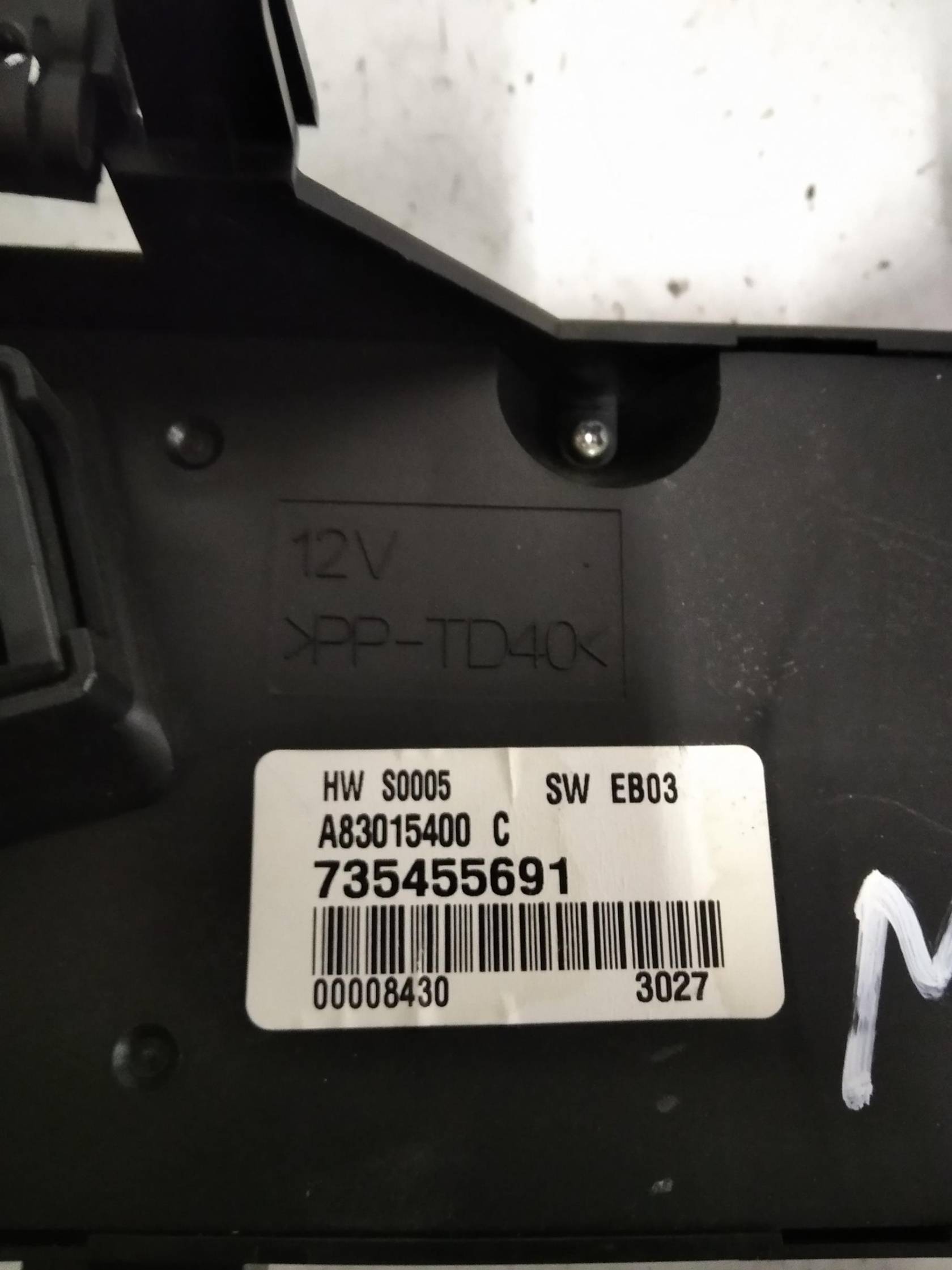 Blocco comando climatizzazione